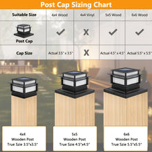 Load image into Gallery viewer, 6 Pack Solar LED Post Cap Lights