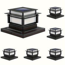 Load image into Gallery viewer, 6 Pack Solar LED Post Cap Lights