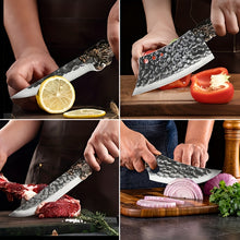 Load image into Gallery viewer, Stainless Steel Hand-forged Knife Set
