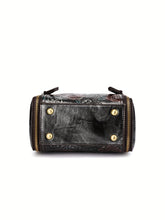Load image into Gallery viewer, Floral Embossed Leather Crossbody Bag