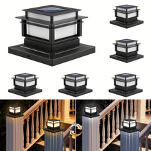 Load image into Gallery viewer, 6 Pack Solar LED Post Cap Lights