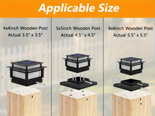 Load image into Gallery viewer, 6 Pack Solar LED Post Cap Lights