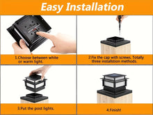 Load image into Gallery viewer, 6 Pack Solar LED Post Cap Lights
