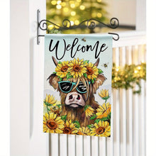 Load image into Gallery viewer, 6-Pack Highland Cow Garden Flags
