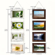 Load image into Gallery viewer, Hanging 4x6 Wooden Photo Frame Set
