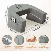 Load image into Gallery viewer, Comfortable Reading Pillow with Large Pockets
