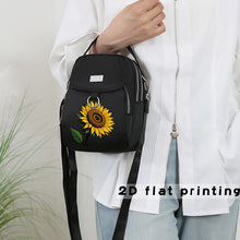 Load image into Gallery viewer, Messenger Bag with 2D Printed Sunflower
