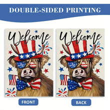 Load image into Gallery viewer, 6-Pack Highland Cow Garden Flags
