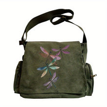 Load image into Gallery viewer, Dragonfly Print Large Capacity Shoulder Bag
