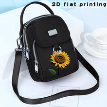 Load image into Gallery viewer, Messenger Bag with 2D Printed Sunflower
