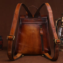 Load image into Gallery viewer, Vintage Leather Backpack
