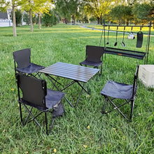Load image into Gallery viewer, 5pc Outdoor Folding Table And Chair Set
