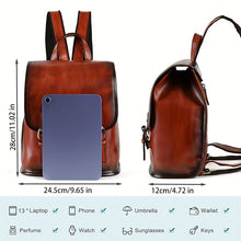 Load image into Gallery viewer, Vintage Leather Backpack
