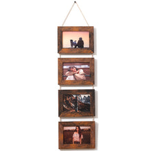Load image into Gallery viewer, Hanging 4x6 Wooden Photo Frame Set
