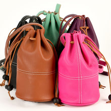 Load image into Gallery viewer, Genuine Leather Mini Bucket Bag
