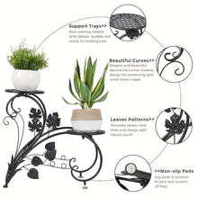 Load image into Gallery viewer, Elegant 4-Tier Metal Plant Stand
