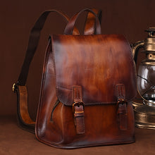 Load image into Gallery viewer, Vintage Leather Backpack
