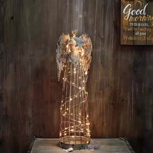 Load image into Gallery viewer, 26&quot; Vintage Metal Angel Statue
