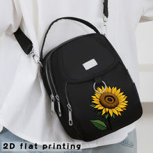 Load image into Gallery viewer, Messenger Bag with 2D Printed Sunflower
