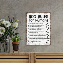 Load image into Gallery viewer, Dog Rules for Humans Wall Art
