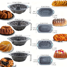 Load image into Gallery viewer, 8pc Silicone Fluted Cake Pan Set
