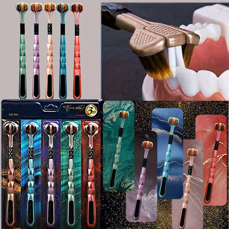Set of 5 Ultra-Soft 3-sided Toothbrushes
