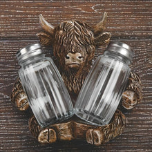 Load image into Gallery viewer, Highland Cow Salt &amp; Pepper Shaker Holder
