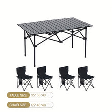 Load image into Gallery viewer, 5pc Outdoor Folding Table And Chair Set
