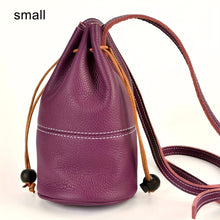 Load image into Gallery viewer, Genuine Leather Mini Bucket Bag

