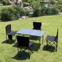 Load image into Gallery viewer, 5pc Outdoor Folding Table And Chair Set
