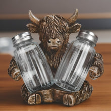 Load image into Gallery viewer, Highland Cow Salt &amp; Pepper Shaker Holder
