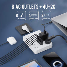 Load image into Gallery viewer, 14-in-1 Power Strip With 4 USB Outlets
