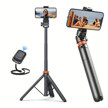 Load image into Gallery viewer, 62&quot; Selfie Stick Tripod with Wireless Remote
