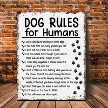 Load image into Gallery viewer, Dog Rules for Humans Wall Art
