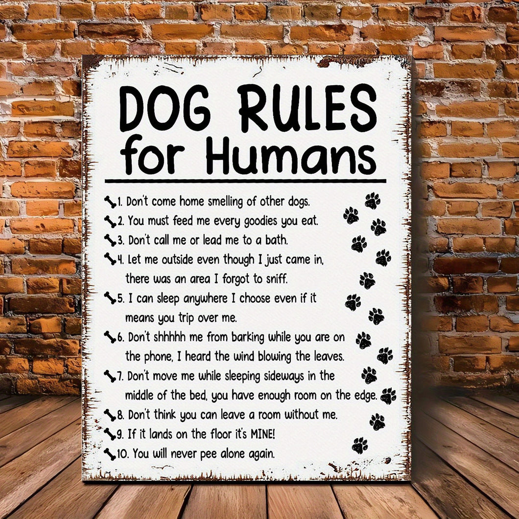Dog Rules for Humans Wall Art