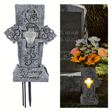 Load image into Gallery viewer, Solar Grave Vase with LED
