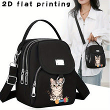 Load image into Gallery viewer, Tabby Cat Print Crossbody Bag
