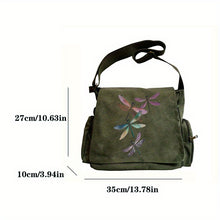 Load image into Gallery viewer, Dragonfly Print Large Capacity Shoulder Bag
