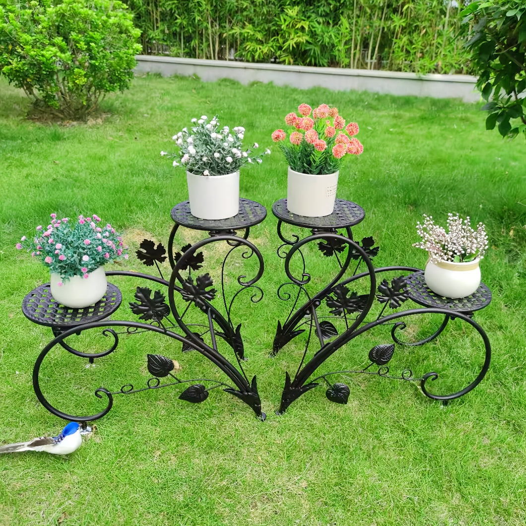 Elegant 4-Tier Metal Plant Stand