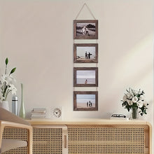 Load image into Gallery viewer, Hanging 4x6 Wooden Photo Frame Set
