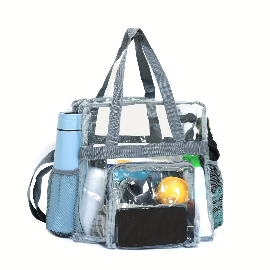 Lightweight Clear Shoulder Bag with Adjustable Strap
