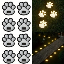 Load image into Gallery viewer, 8pc Solar LED Dog Paw Path Light
