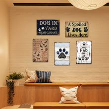 Load image into Gallery viewer, 5pc Vintage Dog Tin Sign Set
