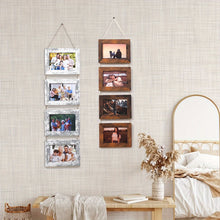 Load image into Gallery viewer, Hanging 4x6 Wooden Photo Frame Set

