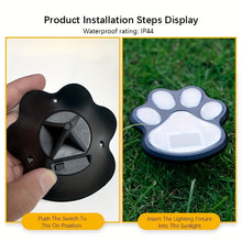 Load image into Gallery viewer, 8pc Solar LED Dog Paw Path Light
