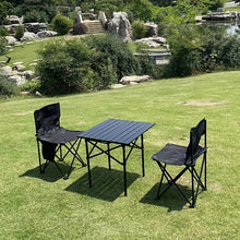 Load image into Gallery viewer, 5pc Outdoor Folding Table And Chair Set
