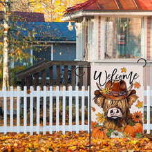 Load image into Gallery viewer, 6-Pack Highland Cow Garden Flags
