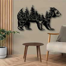 Load image into Gallery viewer, 24 inch Bear Metal Wall Art
