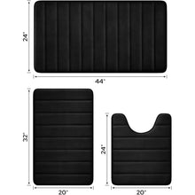 Load image into Gallery viewer, Non Slip Memory Foam Bath Mat Set
