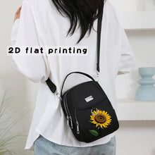 Load image into Gallery viewer, Messenger Bag with 2D Printed Sunflower
